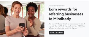 Mindbody referral page example