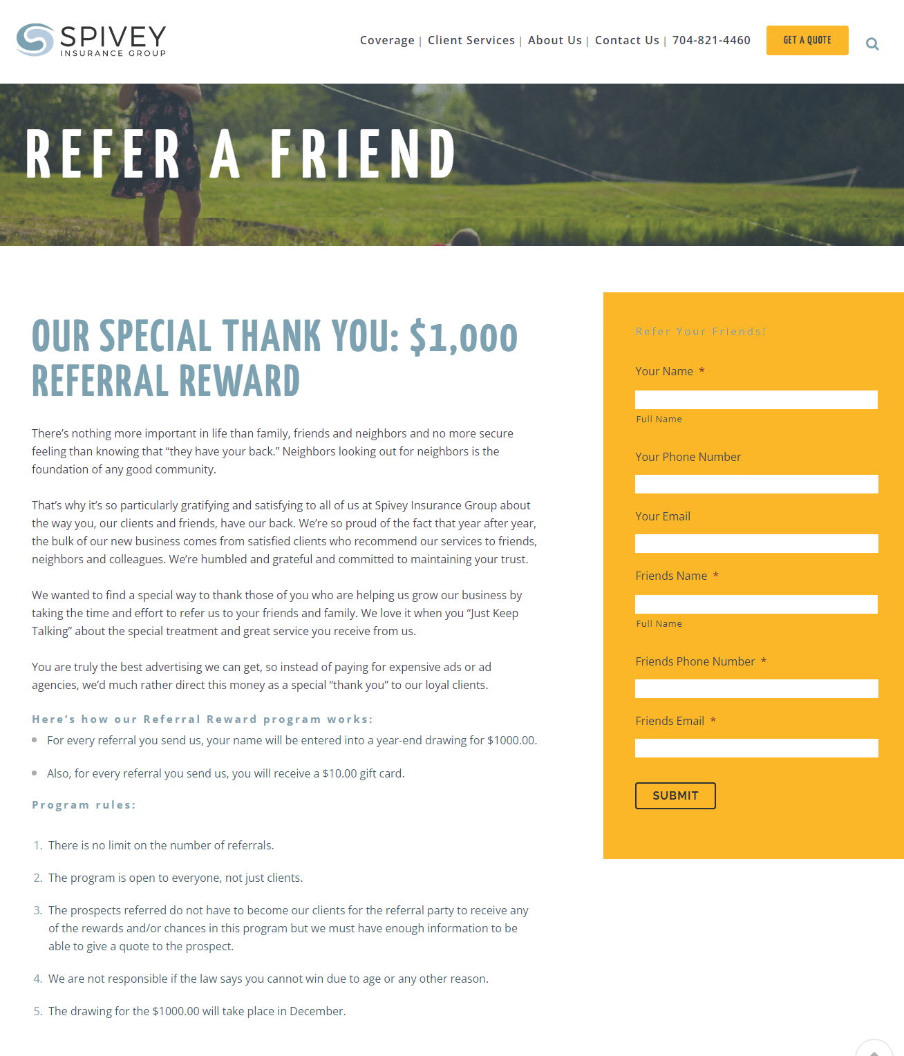 Spivey referral program