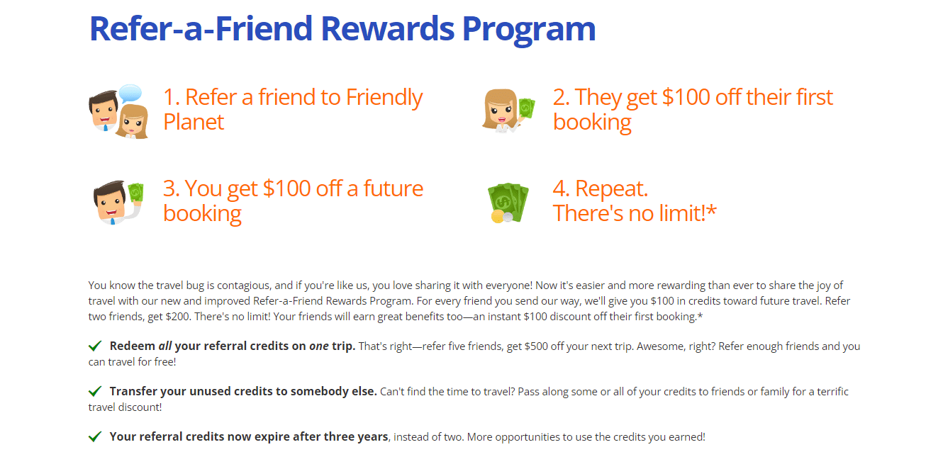 friendly planet travel referral program