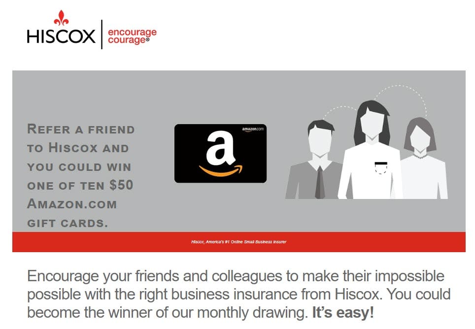 hiscox insurance referral program header