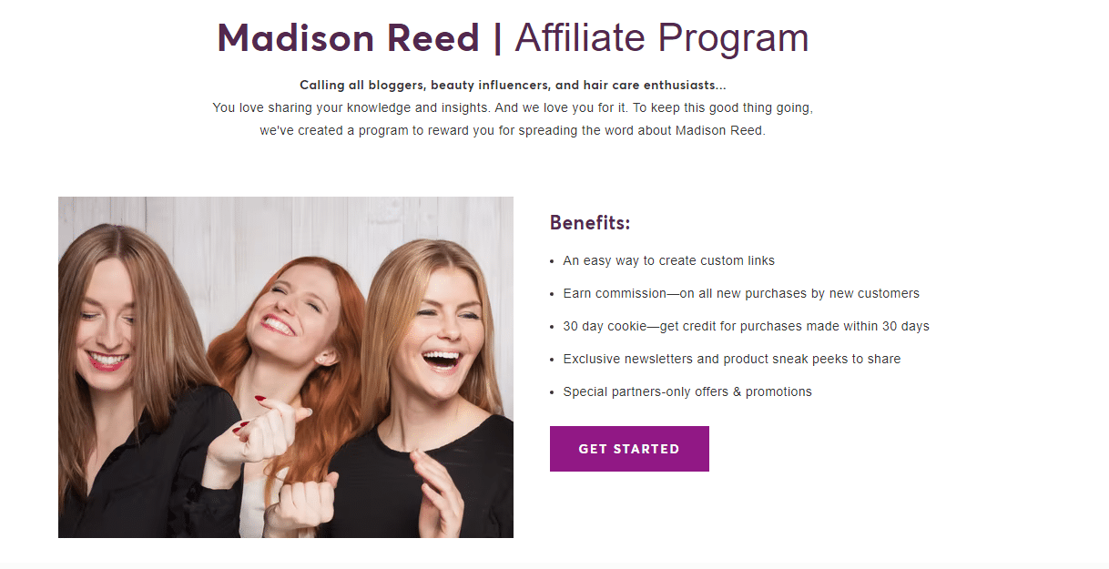 Madison Reed affiliate program