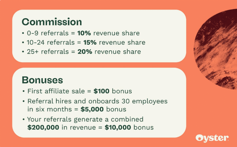 oyster affiliate bonus