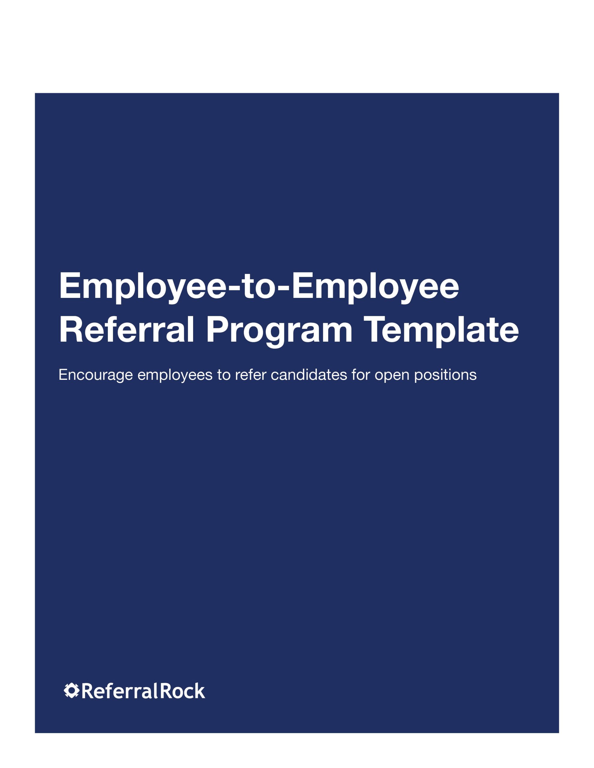 employee referral program template (employee to employee)