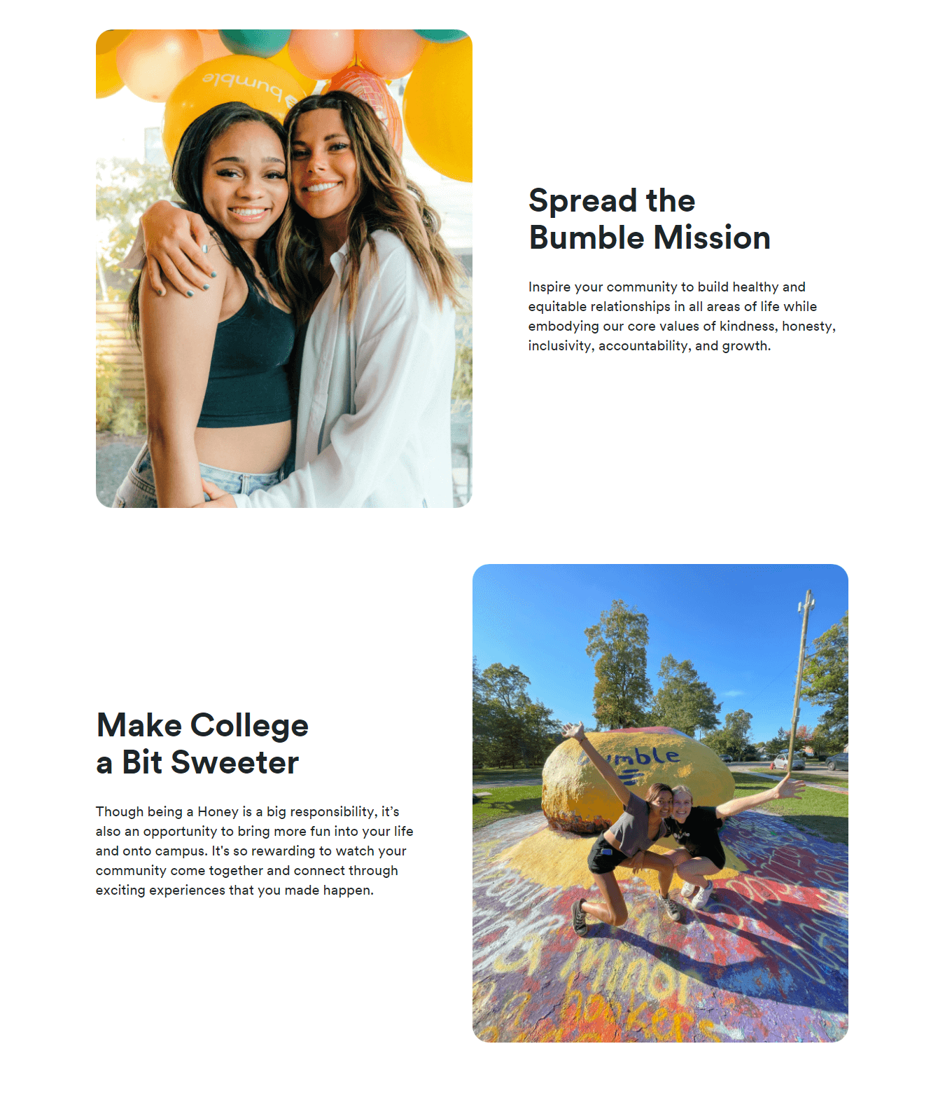 Bumble brand ambassador job description 2