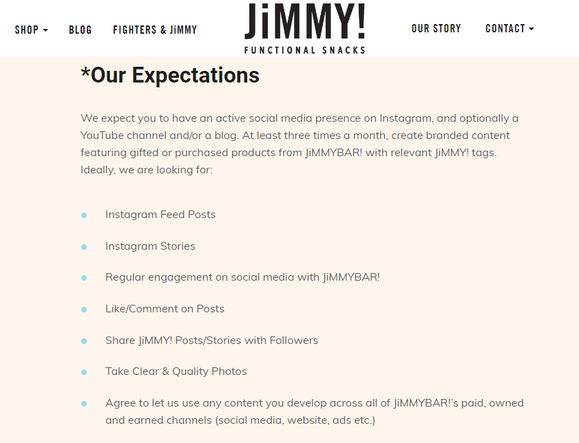 jimmy brand ambassador expectations