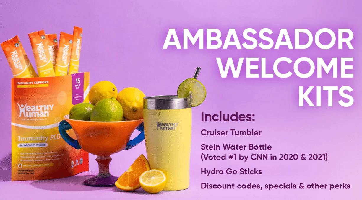 healthy human ambassador perks