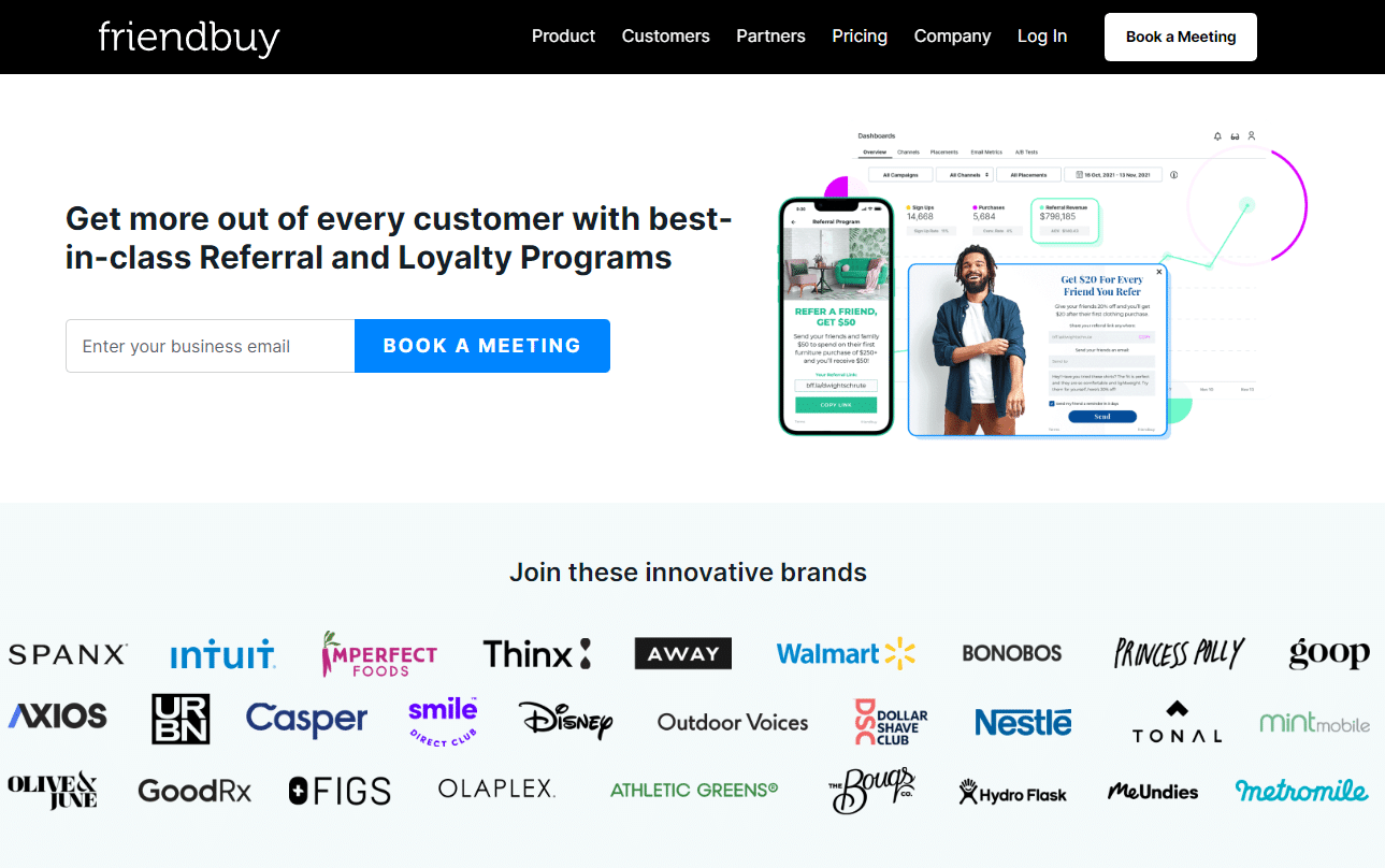 friendbuy website: Get more out of every customer with best in class referral and loyalty programs