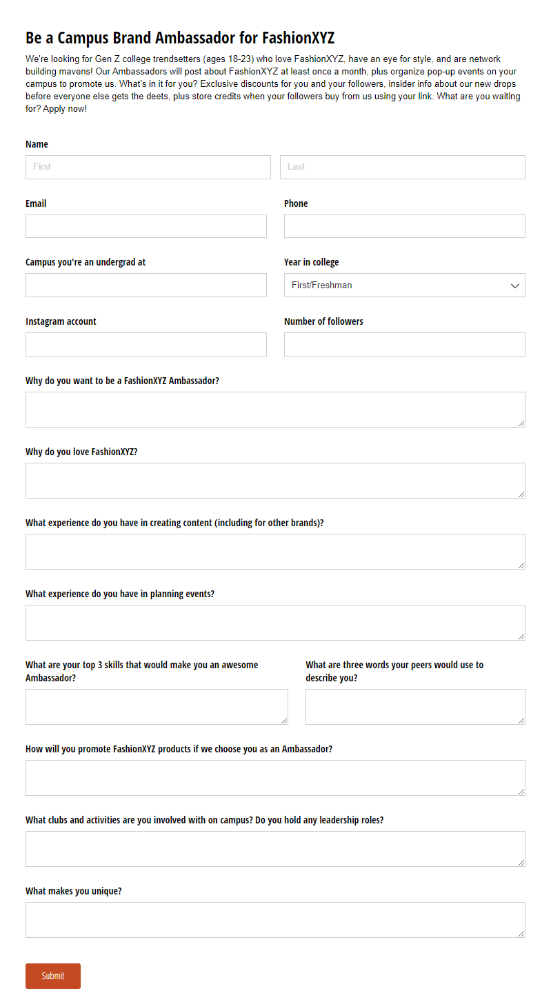 awesome-brand-ambassador-application-template-9-examples