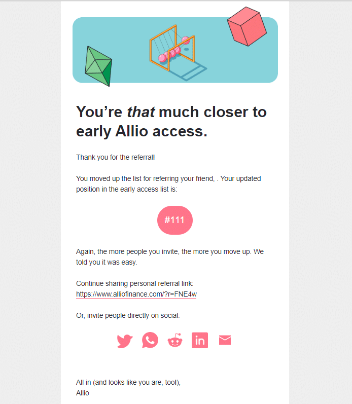 allio thank you note for referral
