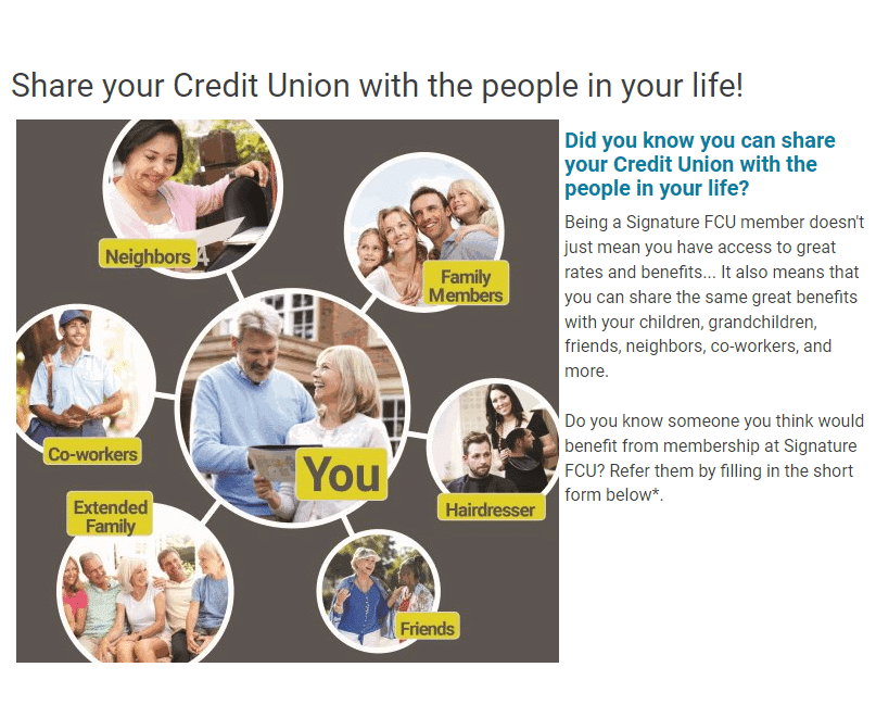 signature federal credit union referral program