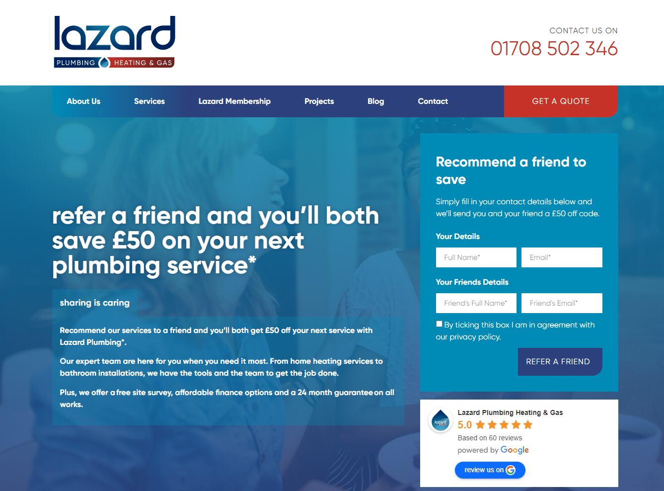 lazard plumber referral program