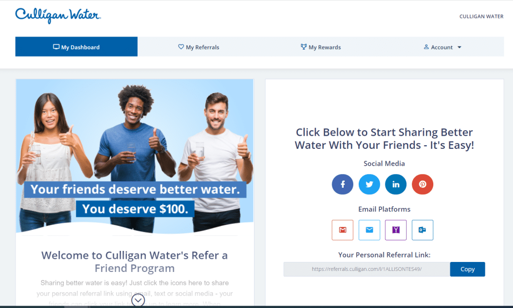 Culligan Water referral program