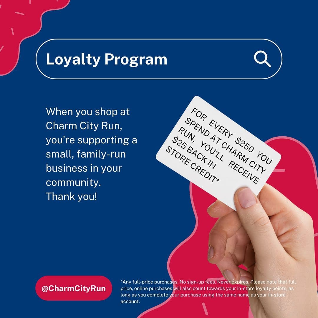 charm city run small business loyalty program