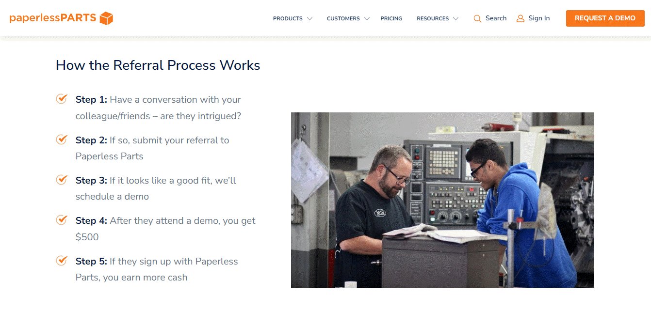 paperless parts referral process