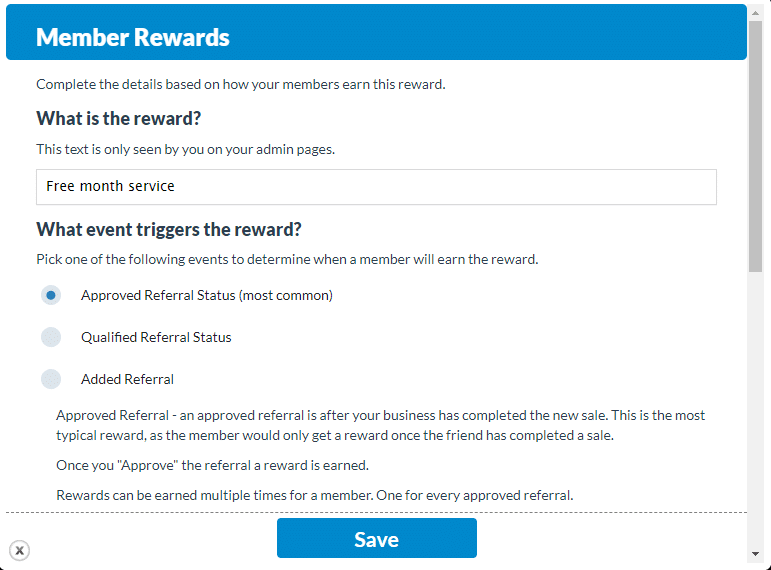 rr multi-step referral rewards for member