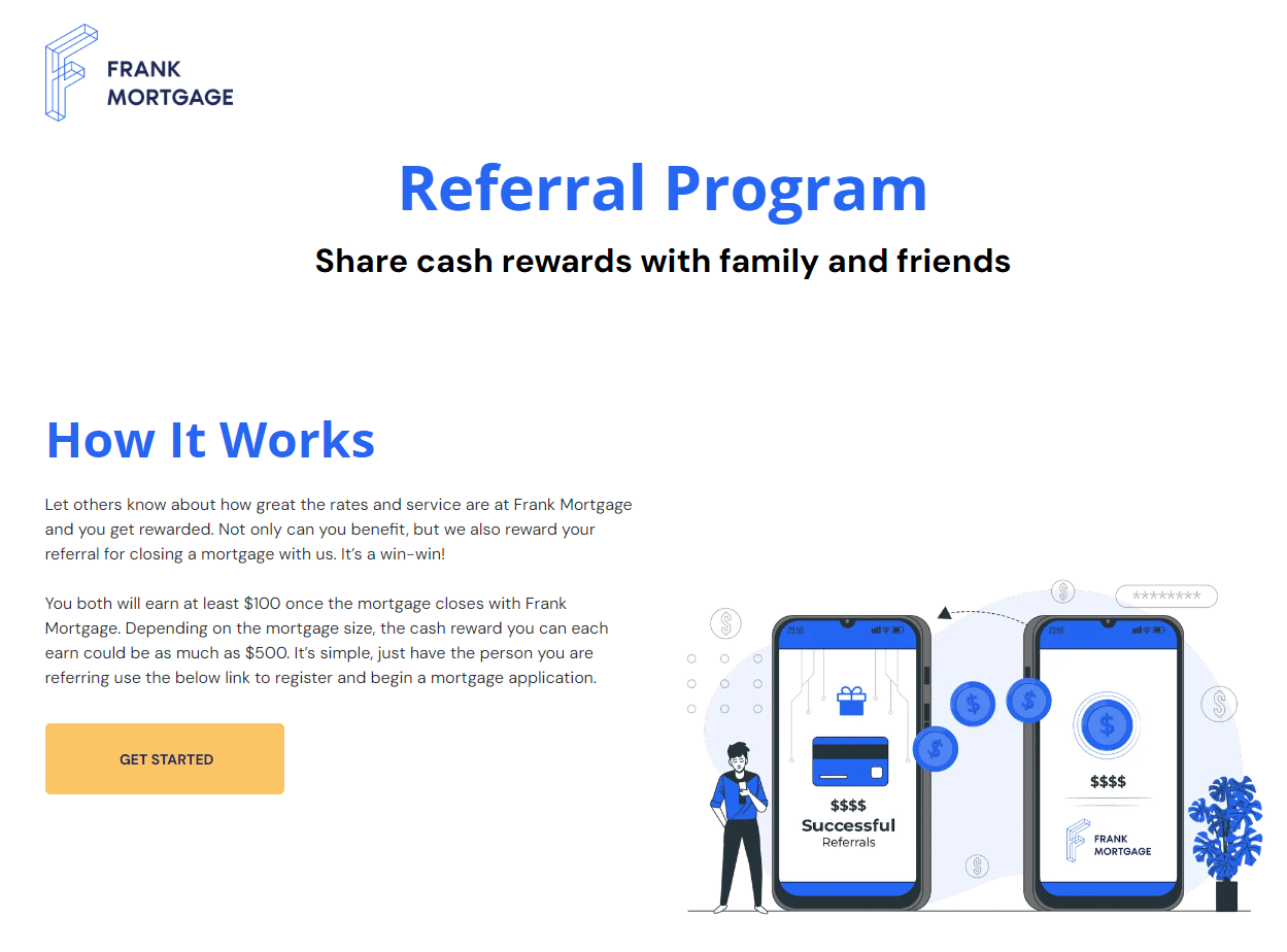 frank mortgage referral program