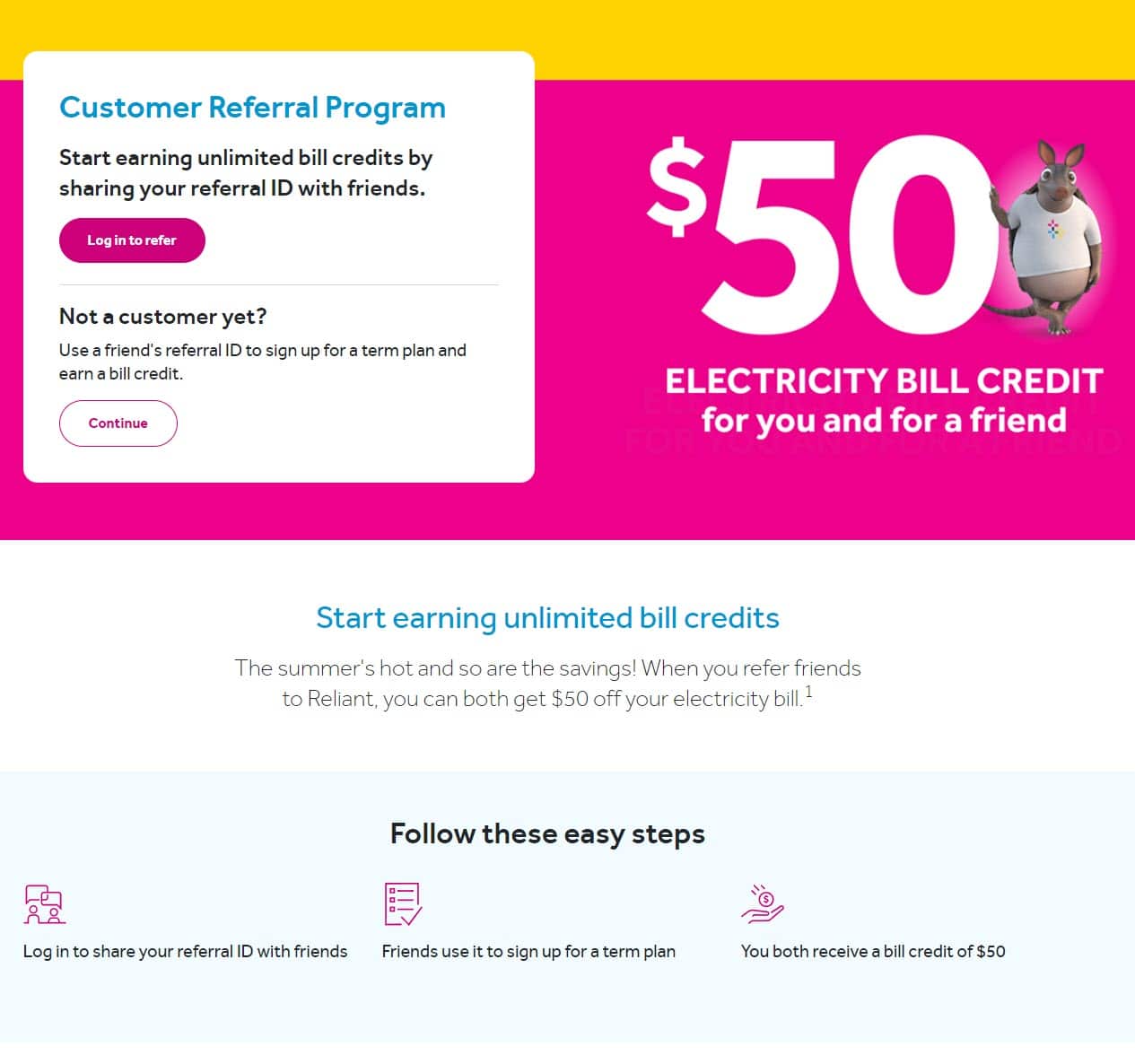 reliant utility referral program