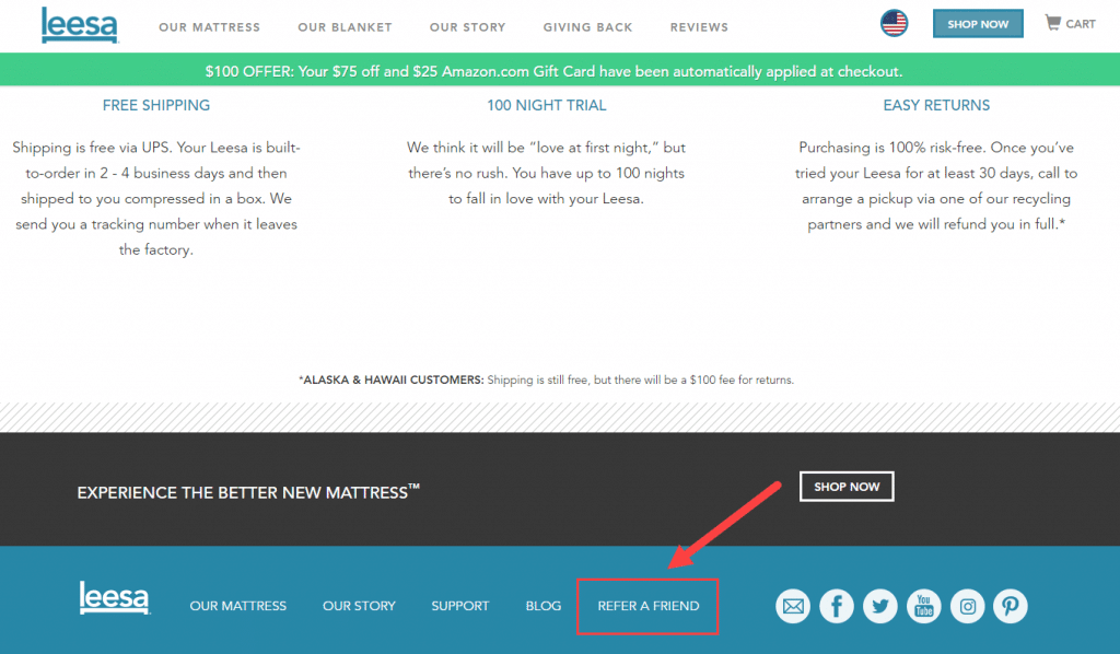 Leesa Mattress Referral Program Uncovered By Referral Rock