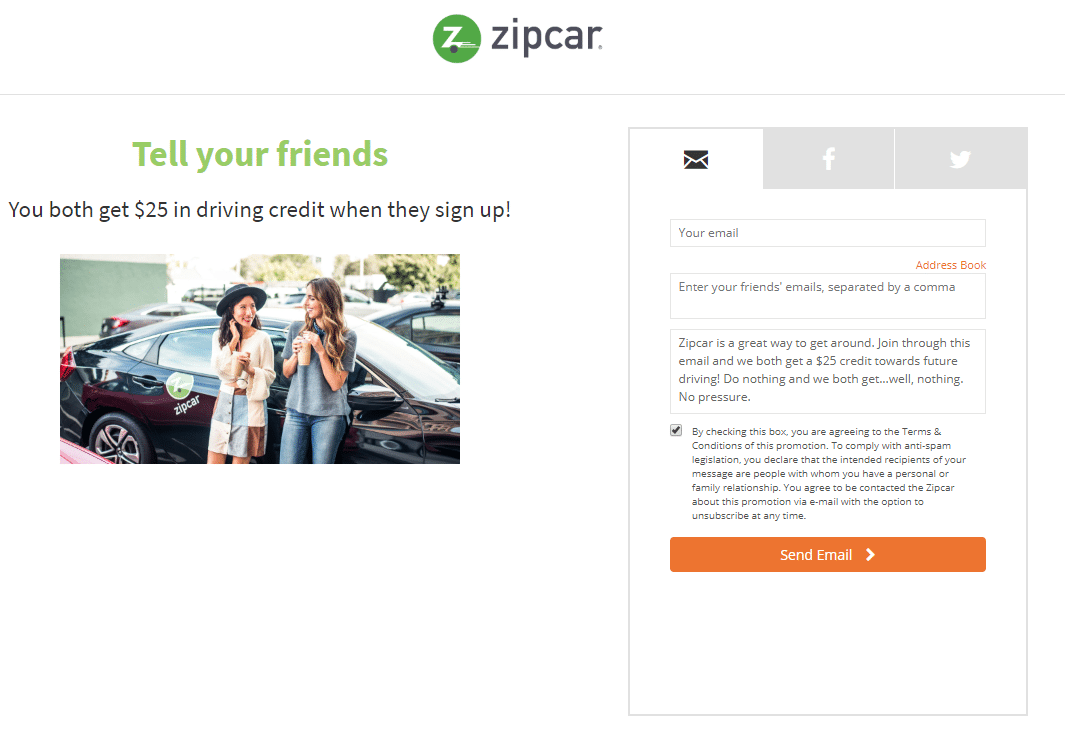Zipcar Referral Program Uncovered By Referral Rock
