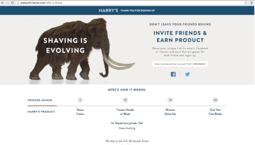 Harry's referral program