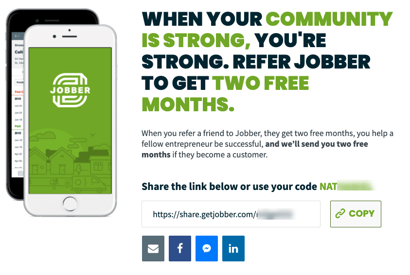 jobber referral reward