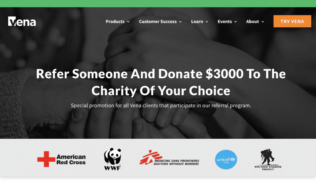 vena charity referral