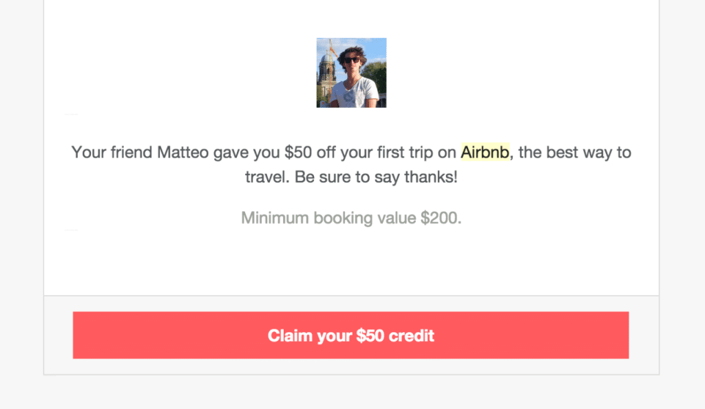 your friend gave you airbnb credit
