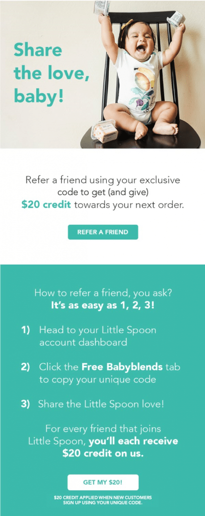 little spoon referral program email