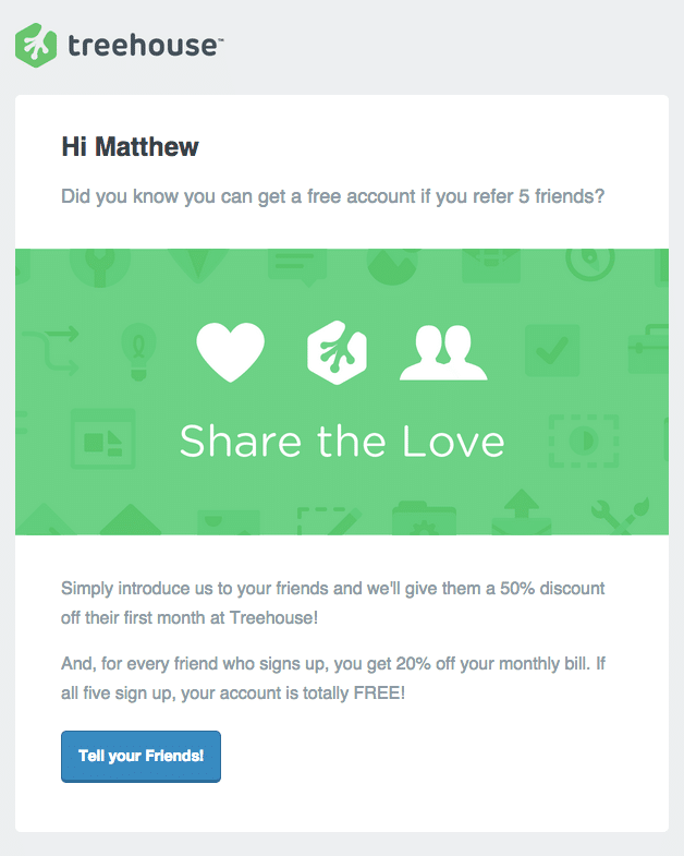 treehouse referral email