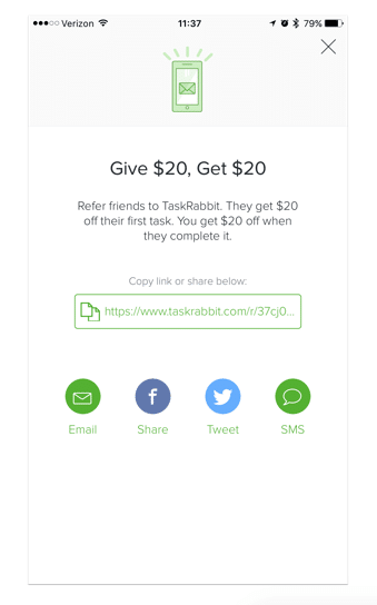 taskrabbit mobile referral program