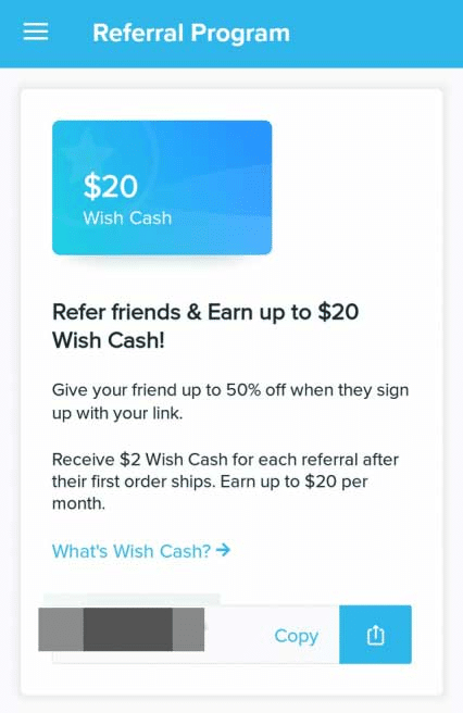 wish mobile referral program